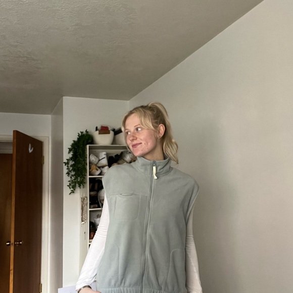 Jackets & Blazers - Grey/Blue Vest Zip Up